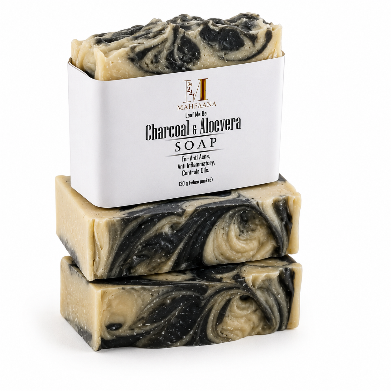 Charcoal & Aloe Vera Soap by Mahfaana