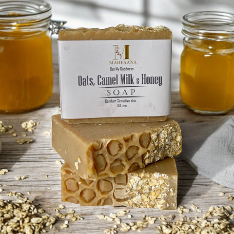 Oats, Camel Milk & Honey Soap by Mahfaana