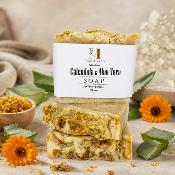 Calendula & Aloe Vera Soap by Mahfaana