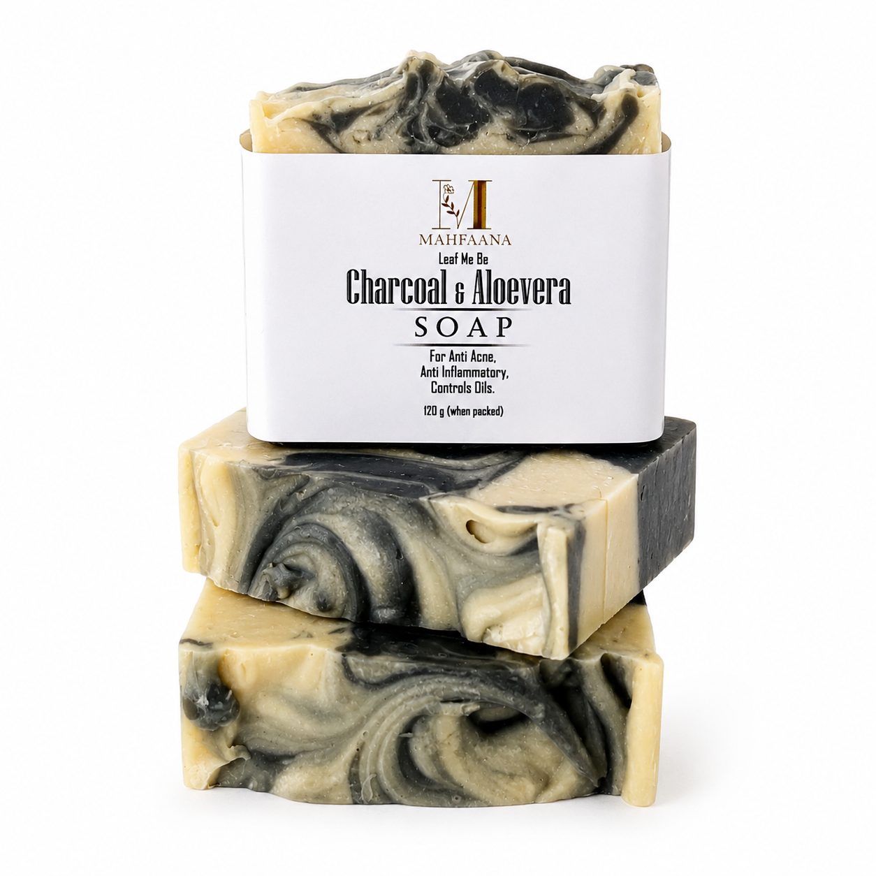 Charcoal & Aloe Vera Soap by Mahfaana