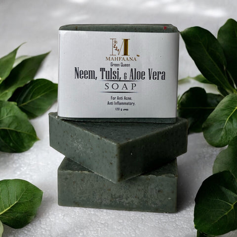 Mahfaana Neem, Tulsi and Aloe Vera Soap.